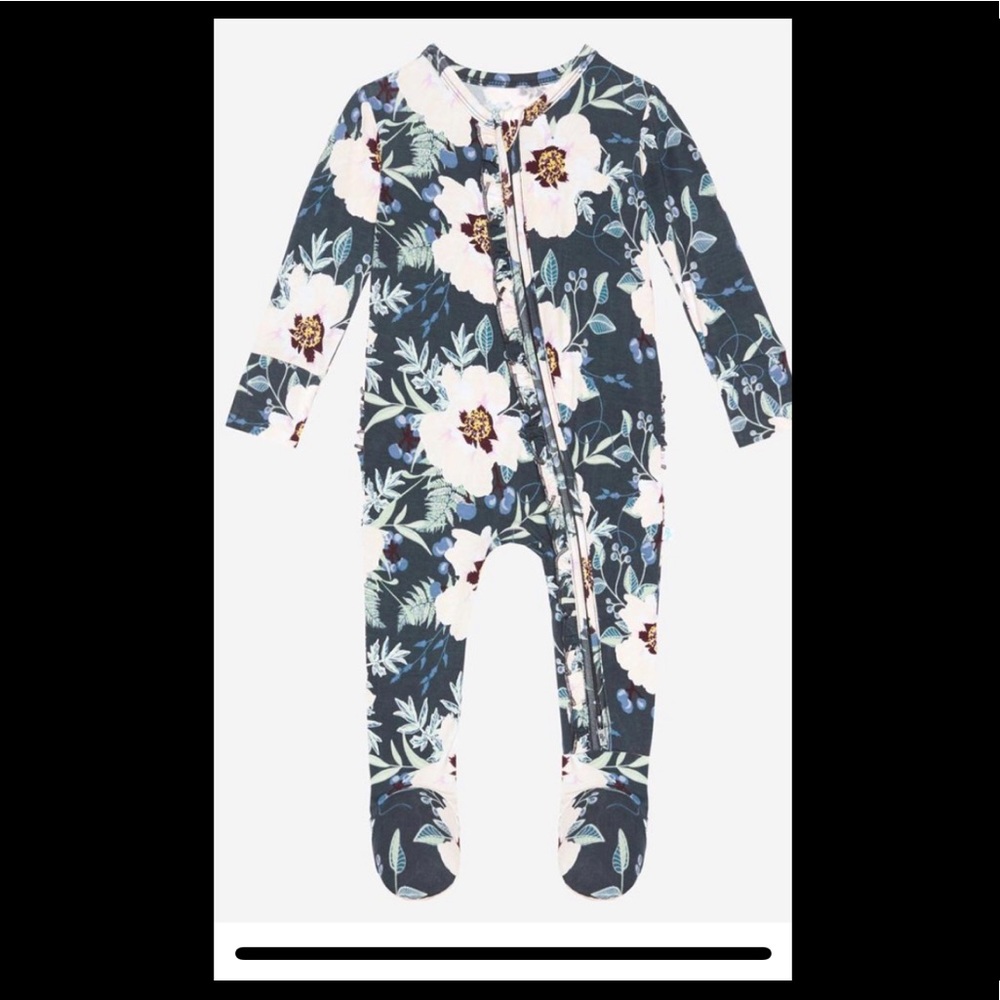 Posh peanut Payton ruffle zipper footie